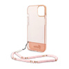 Guess Translucent Pearl Strap - Coque iPhone 14 (rose)