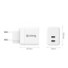 Crong Ultra Compact GaN - 2x USB-C 35W PD 3.0 chargeur secteur avec PPS (blanc)