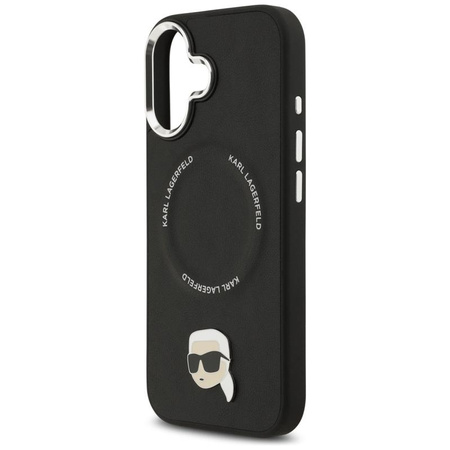 ETUI DO IPHONE 17 do MAGSAFE KARL LAGERFELD ORYGINALNE CZARNE SKÓRZANE CASE