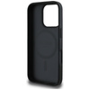 Guess Grained Hot Stamp Peony Triangle Logo MagSafe - Hülle für iPhone 16 Pro (schwarz)