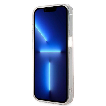 Guess Bundle Pack MagSafe 4G - Set aus hülle für iPhone 14 Pro + MagSafe Ladegerät (Pink/Gold)