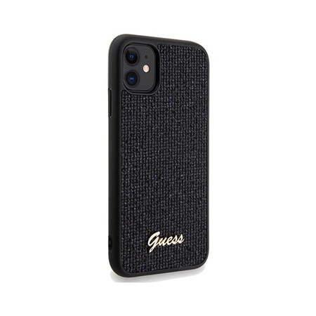 Guess Disco Metal Script - iPhone 11 Tasche (Schwarz)
