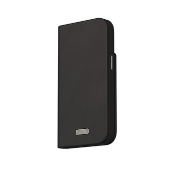 Moshi Overture MagSafe - Étui 3-en-1 en cuir avec rabat pour iPhone 15 (Noir minuit)