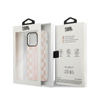 Karl Lagerfeld Mono Vertical Stripe - Coque pour iPhone 14 Pro (rose)