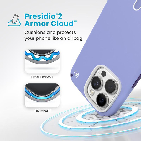 Speck Presidio2 Pro ClickLock & MagSafe - iPhone 16 Pro Max Tasche (Zukunft Lavendel / Cassis lila / weiß)