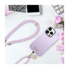 Guess CBDY Cord Nylon 4G Metal Charm - univerzální řemínek na telefon (lila)