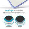 Speck Presidio Perfect-Clear avec Impact Geometry - Coque pour iPhone 14 Pro Max avec revêtement MICROBAN (transparente / violette)