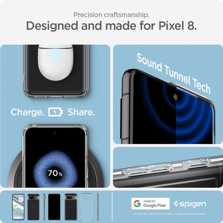 Spigen Ultra Hybrid - Étui pour Google Pixel 8 (Transparent)