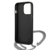 Karl Lagerfeld Leather Textured and Chain - Case for iPhone 13 Pro (Black)