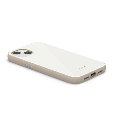 Moshi iGlaze Slim Hardshell Case - iPhone 13 Case (SnapTo system) (Pearl White)
