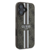 Guess 4G Printed Stripes MagSafe - Hülle iPhone 16 Plus (braun)