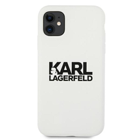 Karl Lagerfeld Silicone Stack Logo - iPhone 11 Case (white)