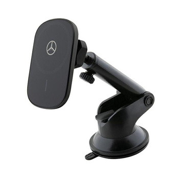 Mercedes Silver Star MagSafe - Mágneses autós tartó 15W vezeték nélküli töltéssel (fekete)
