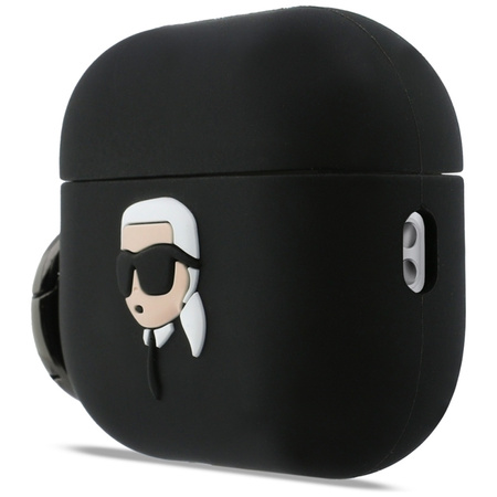 Karl Lagerfeld Silicone Karl Head 3D - AirPods Pro 3 Case (Black)