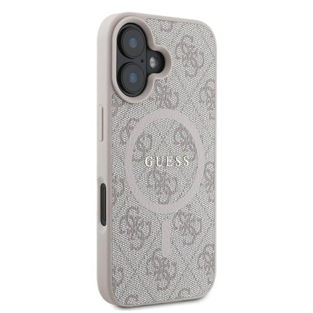 Guess 4G Ring Classic Logo MagSafe - pouzdro pro iPhone 16 Plus (růžové)