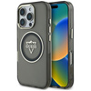 Guess IML Metal Mountain Logo MagSafe - Tasche für iPhone 16 Pro (schwarz)