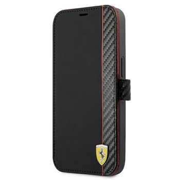 Ferrari Booktype On Track Carbon Stripe - iPhone 13 mini Case (black)