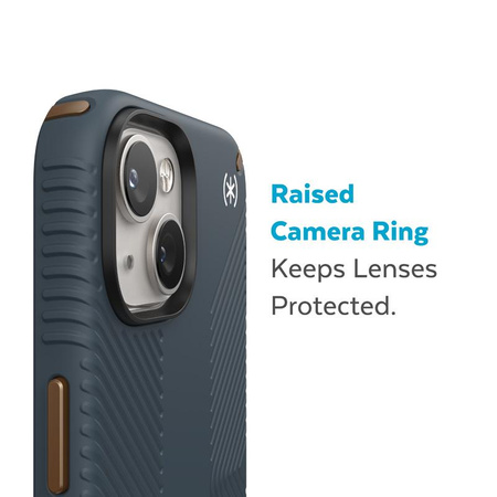 Speck Presidio2 Grip - Coque antidérapante pour iPhone 15 Plus / 14 Plus (Charcoal / Cool Bronze / Slate)