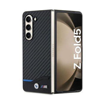 BMW Leather Carbon - pouzdro pro Samsung Galaxy Z Fold 5 (černé)