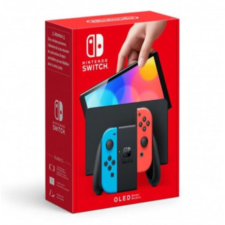 Nintendo Switch OLED - přenosná konzole (červená/modrá)