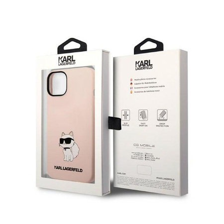 Karl Lagerfeld Silicone NFT Choupette - pouzdro pro iPhone 14 Plus (růžové)