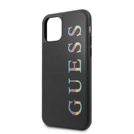 Guess Double Layer Glitter Case Logo Multicolor - iPhone 11 Pro Case (Black/Multicolor)