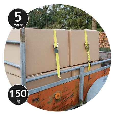 PASY TRANSPORTOWE Z NAPINACZEM 5M DO MEBLI, do Przyczepki, Dunlop, 150 kg