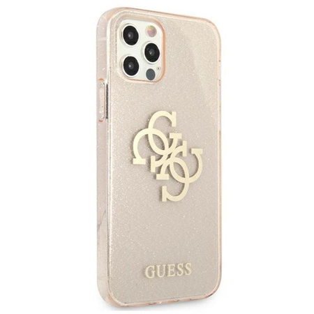 Pouzdro Guess Glitter 4G Big Logo - iPhone 12 Pro Max (zlaté)