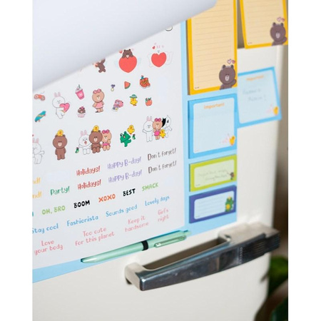 LINE FRIENDS - Planner magnetyczny (30 x 34 cm)