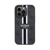 Guess 4G Gedruckte Streifen MagSafe - iPhone 15 Pro Tasche (schwarz)