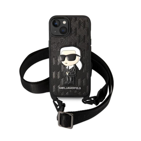 Karl Lagerfeld NFT Monogram Ikonik Patch - Hülle für iPhone 14 (Schwarz)