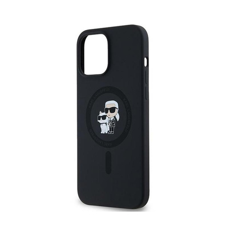 Karl Lagerfeld Silicone Karl & Choupette MagSafe - Hülle für iPhone 13 Pro (schwarz)