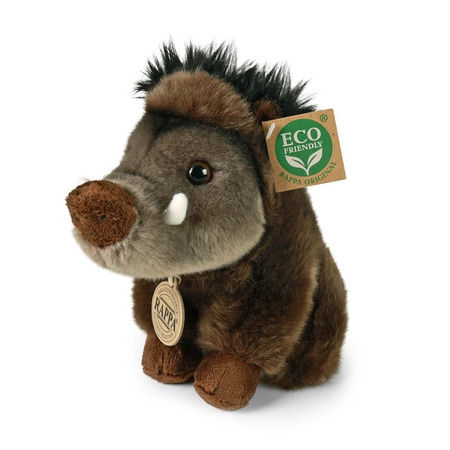Rappa - Mascotte en peluche réaliste Sanglier assis 18 cm Respect de l'environnement