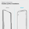 Spigen Alm Glass FC - Szkło hartowane do iPhone 16e / iPhone 14 / iPhone 13 / iPhone 13 Pro (Czarna ramka)