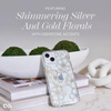 Pouzdro Case-Mate Floral Gems MagSafe - iPhone 15 Plus (zlaté)