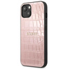 Guess Croco Stamp Lines - Etui iPhone 13 mini (różowy)