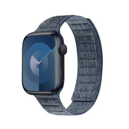 Crong Melange - Bracelet magnétique pour Apple Watch 44/45/46/49 mm (bleu melange)