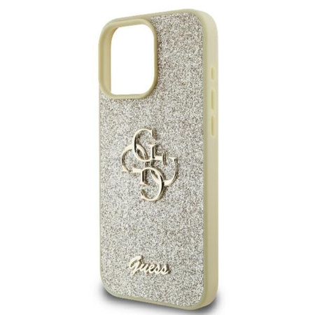 Guess Fixed Glitter Big 4G - Hülle für iPhone 16 Pro (gold)