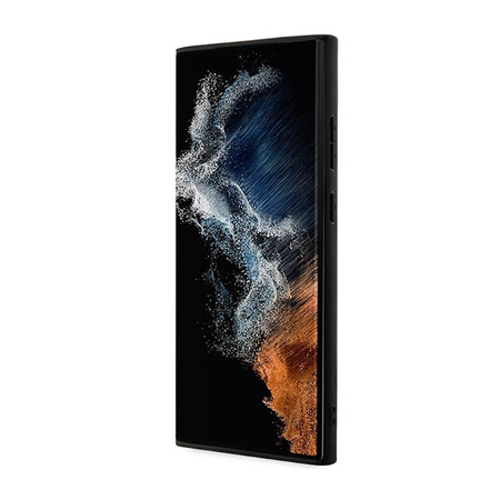 BMW Bőr texturált és csíkos - Samsung Galaxy S23 Ultra tok (fekete)