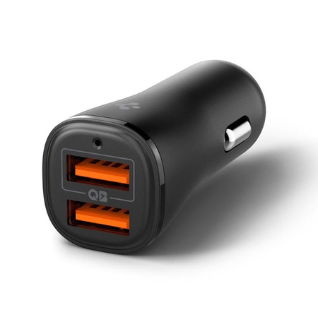 Spigen Essential EV302 – Auto-Ladegerät 2x USB-A 30W (Schwarz)