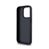 DKNY bőr kockás egyszínű mintás és nyomtatott csíkos - iPhone 15 Pro tok (fekete)