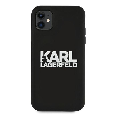 Karl Lagerfeld Silicone Stack Logo - Coque iPhone 11 (noir)