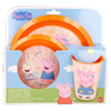 Peppa Pig - Zestaw naczyń (talerzyk + miska + kubek) Świnka Peppa