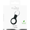 PURO ICON Case - Silikonový kroužek na klíče pro Apple AirTag (černý)