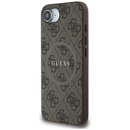 Guess 4G Ring Classic Logo MagSafe - Hülle für iPhone 16e (braun)
