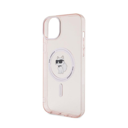 Karl Lagerfeld IML Choupette MagSafe - pouzdro pro iPhone 15 Plus (růžové)