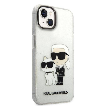 Karl Lagerfeld KLHCP14MHNKCTGT iPhone 14 Plus 6,7" transparent hardcase IML GLIT NFT Karl&Choupette
