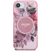 Guess IML Flowers MagSafe - Pouzdro pro iPhone 16e (růžové)