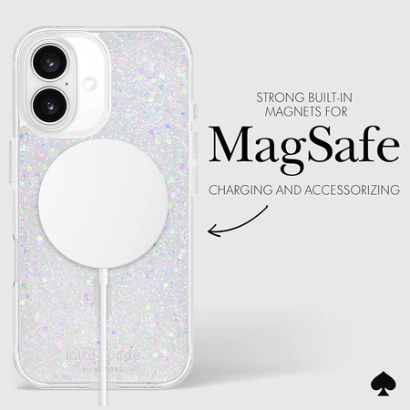 Kate Spade New York Protective MagSafe - Hülle für iPhone 16 (Chunky Glitter)