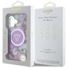 Guess Glitter Flowers Triangle Buttons MagSafe - Hülle für iPhone 16 (lila)